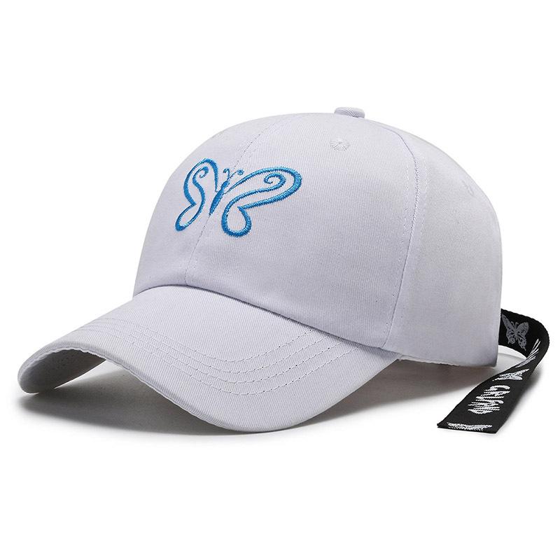 Hat Spring and Autumn New Embroidery Ribbon Baseball Cap Personalized Peaked Hat Outdoor Sun Hat Travel Hat Couple Hat