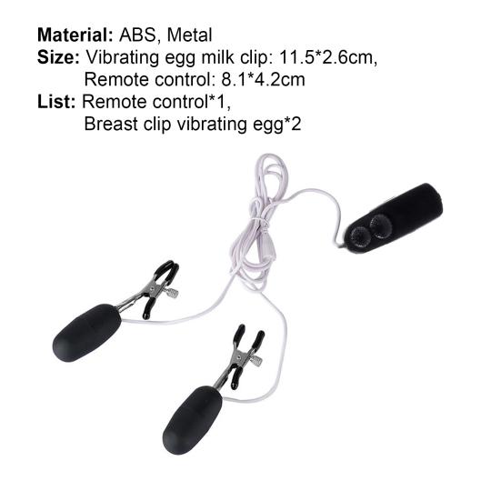 1Set Cozy Breast Clip Unique Smooth Metal SM Nipple Flirting Clip Massage Vibrator Egg for Sex