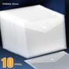 10-Pack A4 Button Closure Transparent File Folders for Students, Thickened Waterproof Exam Paper Document Storage Pouches, Office File Folders