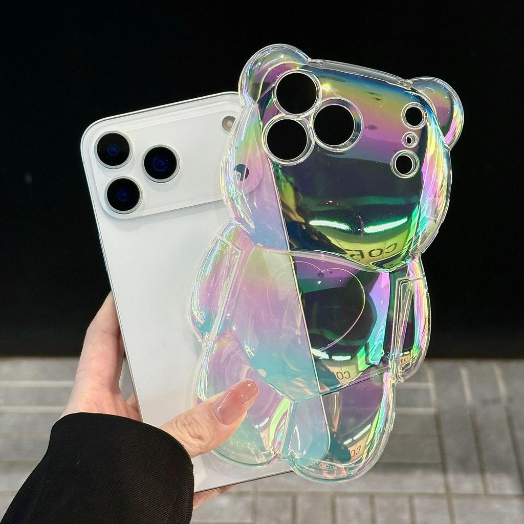 Aurora 3D Little Bear Case for iPhone 17 Pro Max - Soft, Compatible with Apple 14/15/16 Models