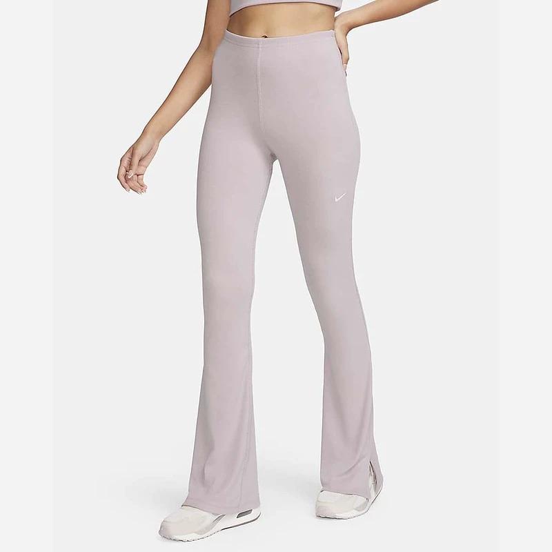 Nike Women's Slim Fit Ribbed Flared Leggings New Knitted Sports Pants Fq2114-010