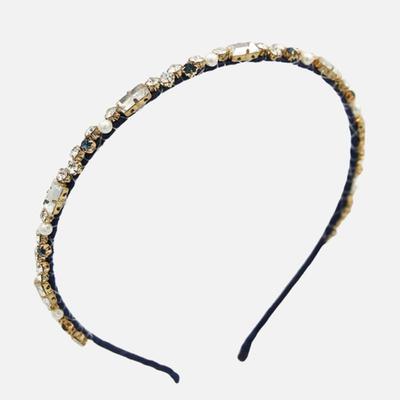 J.Lauren Cubic Pearl Navy Empire Hair Band H01396
