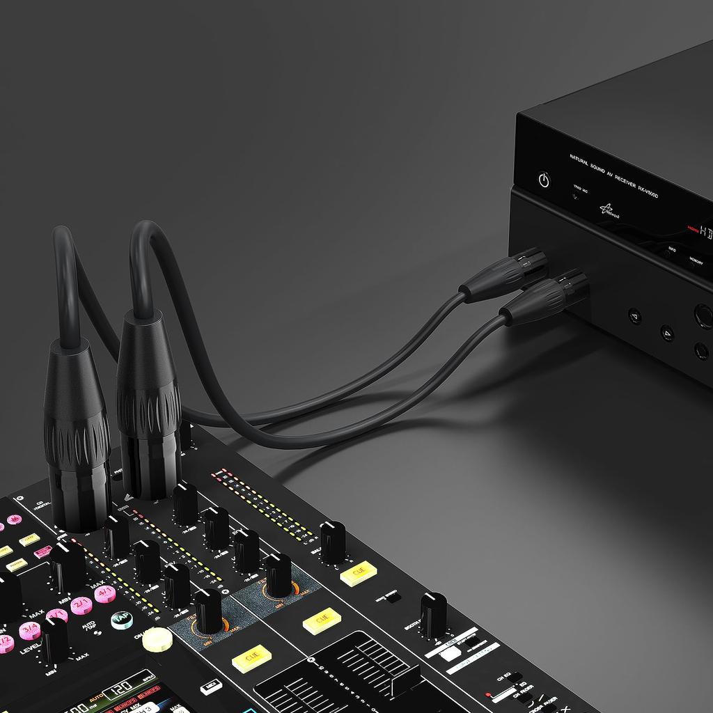 MT-VIKI XLR Cable, Male to Male, 3-Pin Male to Male, Oxygen-Free Copper Durable Microphone Recording Cable for Canon, Compatible with Condenser