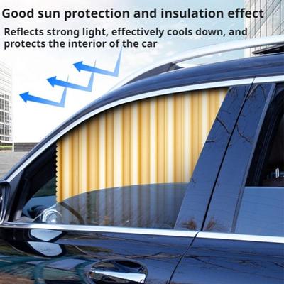 Magnets Car Sunshade Curtain Universal Side Window Sliding Car Retractable Interior Track Shades Accessories Car Curtains Q9S2