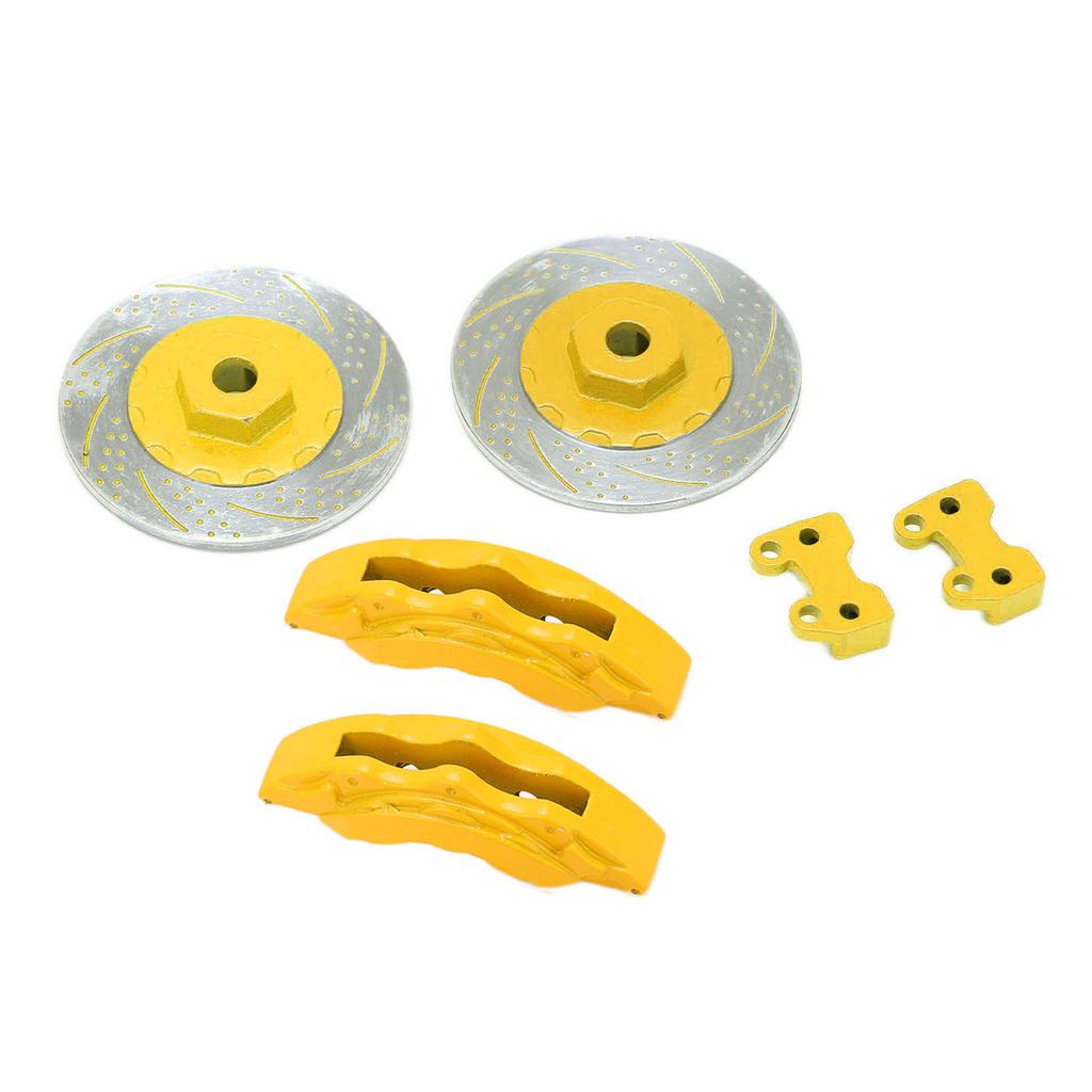 2pcs RC Brake Disc RC Simulation Aluminum Wheel Brake Discs for TRAXXAS TRX4 TRX6Yellow