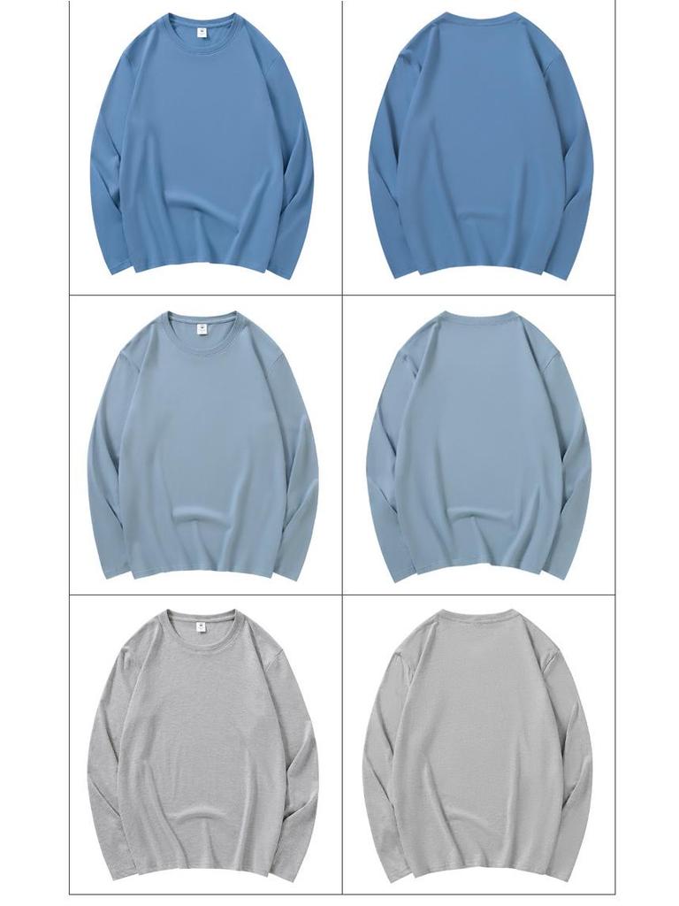 Autumn Men's Plus Size Long Sleeve T-shirt - Korean Style Round Neck for Teens