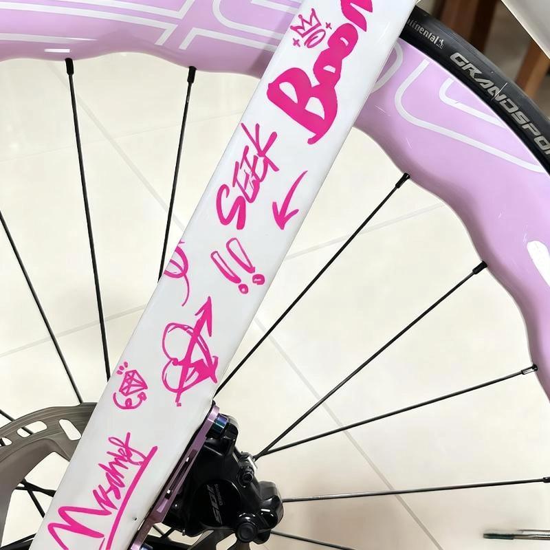1 Set MTB Rennrad Rahmen Aufkleber Cartoon DIY Reflektierend Wasserdicht Fahrrad Aufkleber Für Fahrrad Rahmen Oberrohr