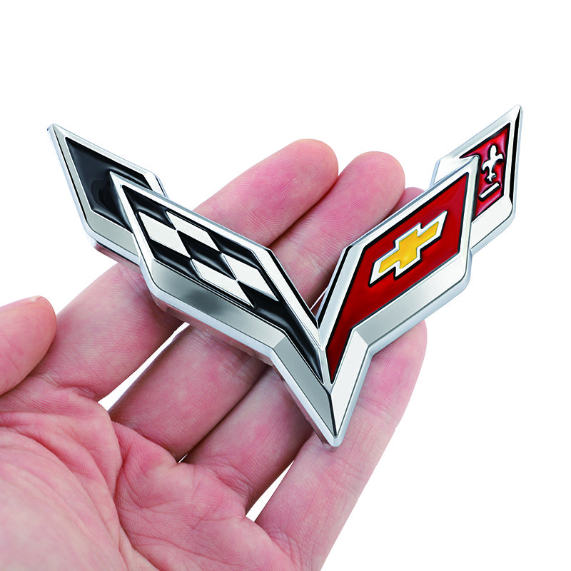 Kcwx2 Car Corvette 60th Anniversary Emblem Sticker Accessories For Chevrolet Cruze Sonic Trax Camaro Captiva Equinox Z71 Aveo Spark SS
