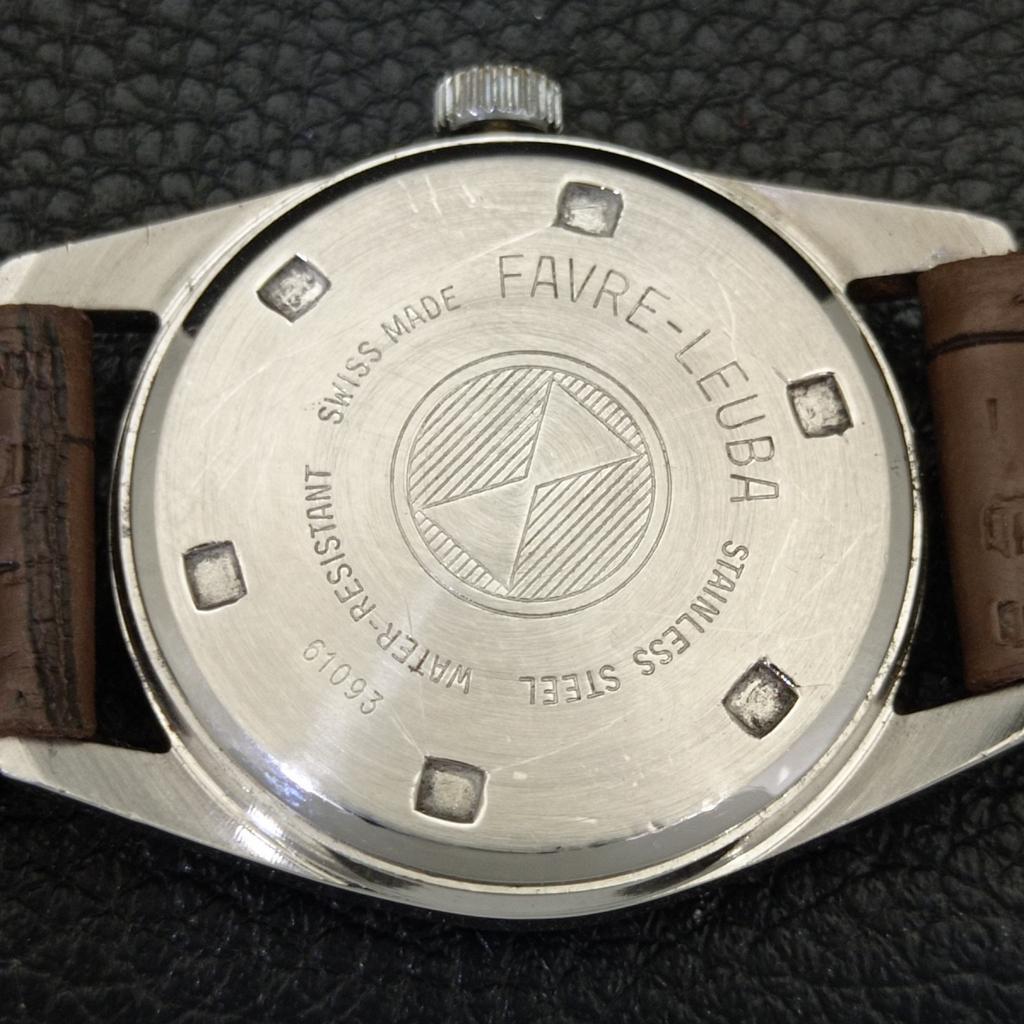 FAVRE LEUBA SEA KING VINTAGE HAND-WINDING SWISS MENS SIGN CASE WATCH A702026-5 R208-a702026