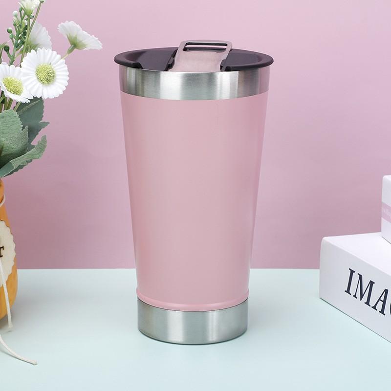 473ml Cold Beer Cups with Bottle Opener Lid Stainless Steel Thermos Water Coffee Mugs for Tea Thermal Tumblers Drinkware
