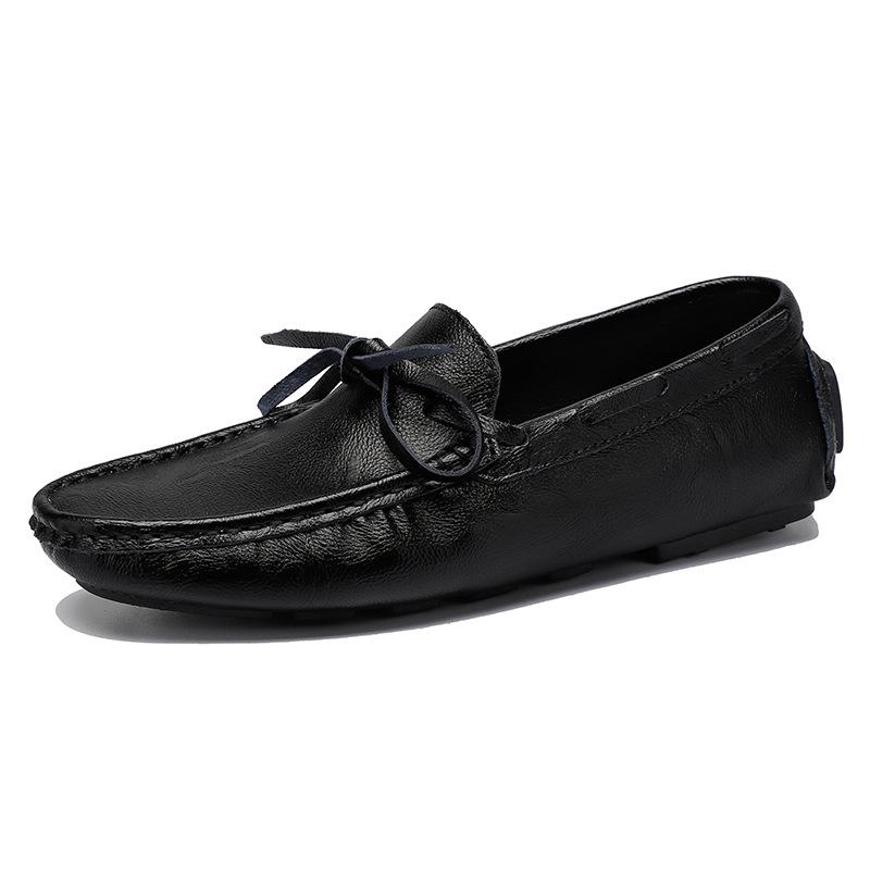 

Men s Plus Size Leather Slip-On Moccasins: Casual Woven Loafers for Driving 42 чорний