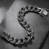 Men's Cast 316l Stainless Steel Skull Link Bracelet Man Punk Gothic Skeleton Head Wristband Biker Rock Chain Jewelry Accessories