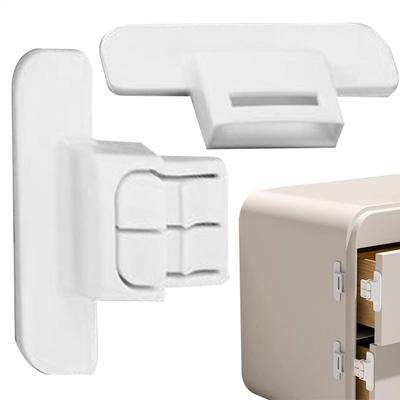 Fridge Door Lock Locks for Refrigerator Self-Adhesive Fridge Closer Fixed Buckle for Kitchen Metal Protection Adults Daily Use