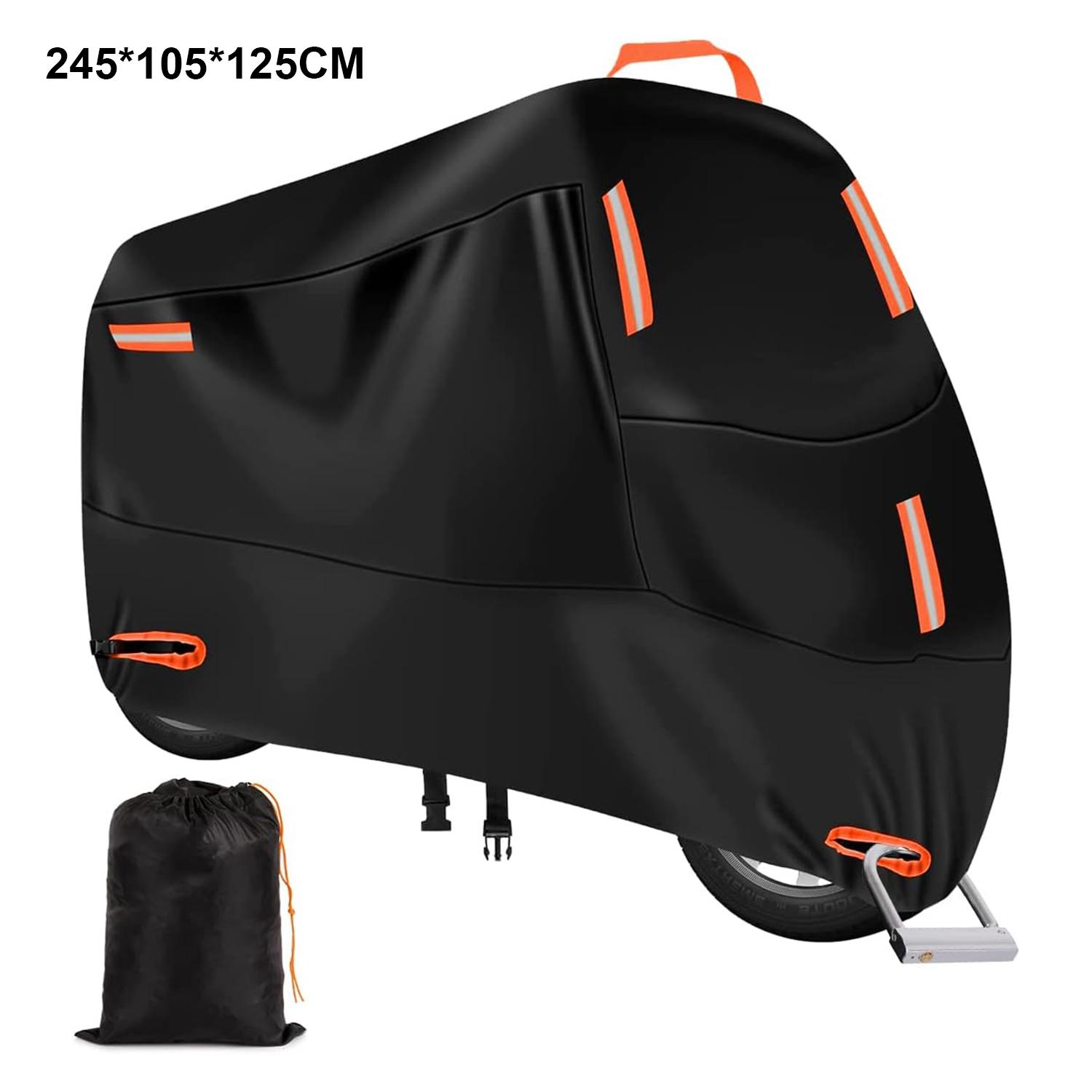 

XXL: 245x105x125cm Motorcycle 210D Oxford Cloth Cover Sun-Proof Rain-Proof Motorbike Cover Protector Type A