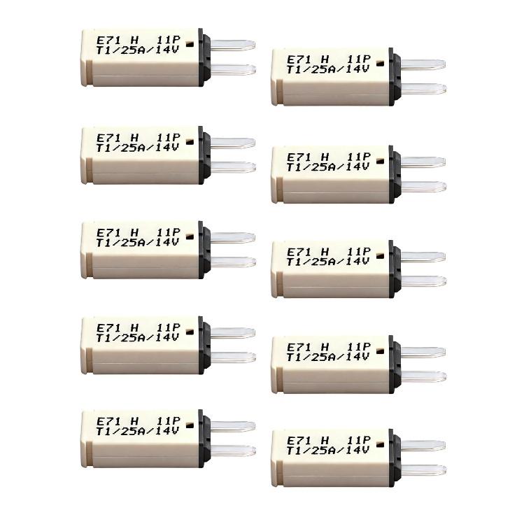 Automatic Reset ATM Mini Circuit Breaker Car Protector Blade Fuses Assortment Kit 10pcs DC 14V E71 T1 30 Amp 25 Amp