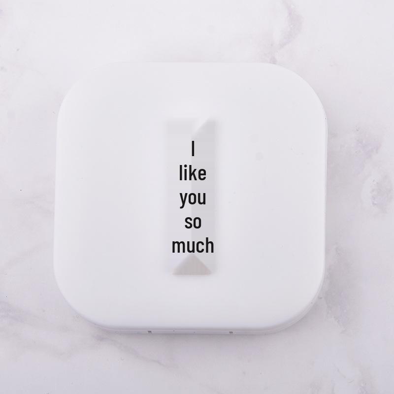 Modny pojemnik na soczewki kontaktowe z postacią ze slangu internetowego