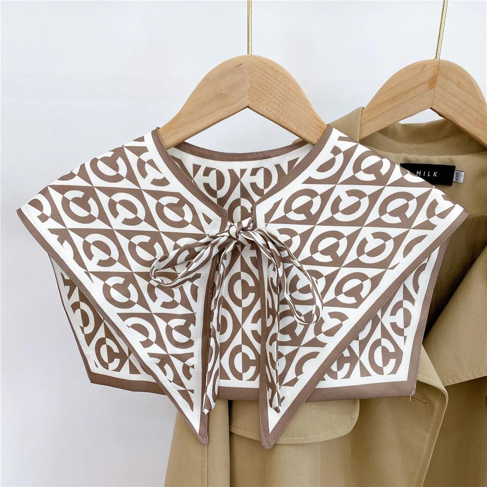 Fake Collars for Women Detachable Lapel Shirt Bowknots Small Scarf Girls Summer Dress False Collar Neckwear Cape Corbatas