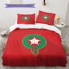 Logo squadra nazionale Marocco Modello Biancheria da letto Decorazione Casa Regalo di Compleanno (1 * copripiumino + 2 * federa, senza nucleo),merchandising per fan.