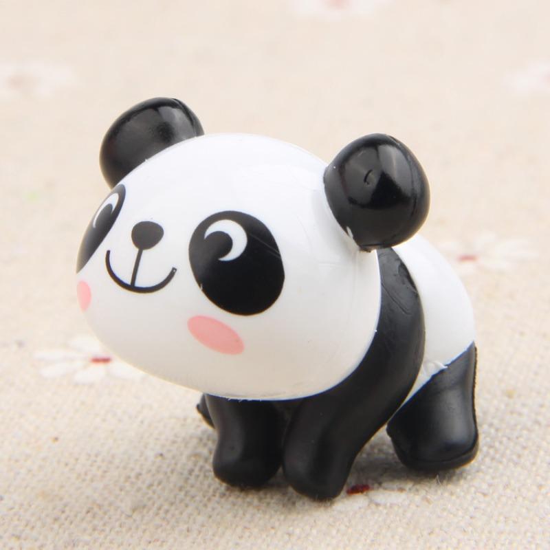 8 Three-dimensional Creative Small Cute Plastic Panda-shaped Figurines and Micro-landscape Decorative Figurines