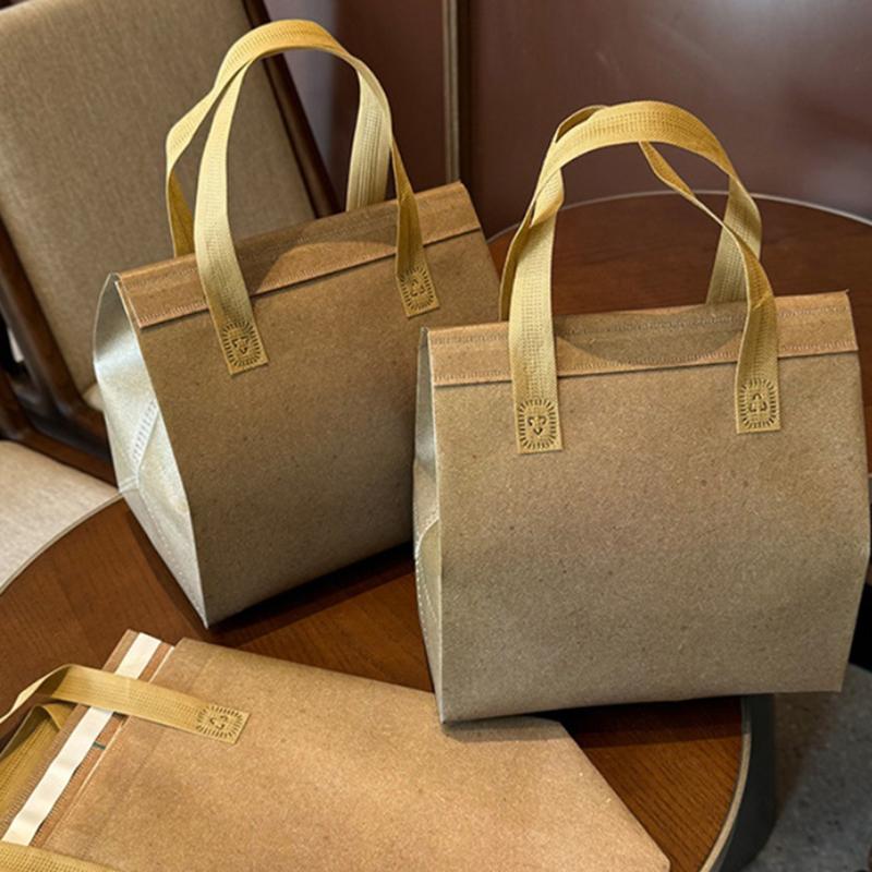 Vliestaschen Isolierung Tragetasche Stoff Tragbar Für Kaffee Essen Kuchen Getränke Verpackung Lieferung Warmhalten Kalt Reusable Beutel