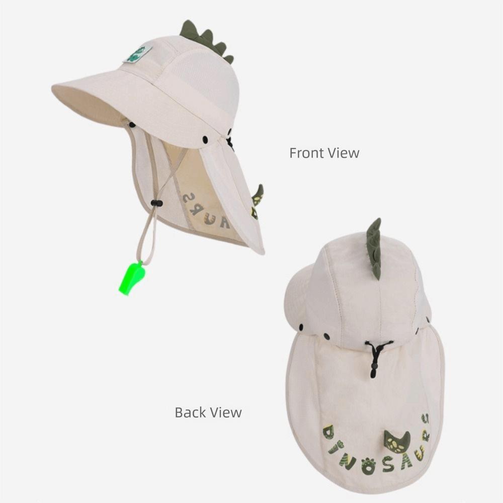Sun Protection Kids Whistle Sunscreen Hat Extended Shawl Children Beach Cap Outdoor