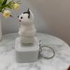 Glowing Light Up Pet Key Charm Pendant Simulation Fidget Button Key Chain  Backpack Pendant