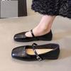 Retro Mary Jane shoes women's autumn new with skirt shoes commuting light mouth small leather shoes