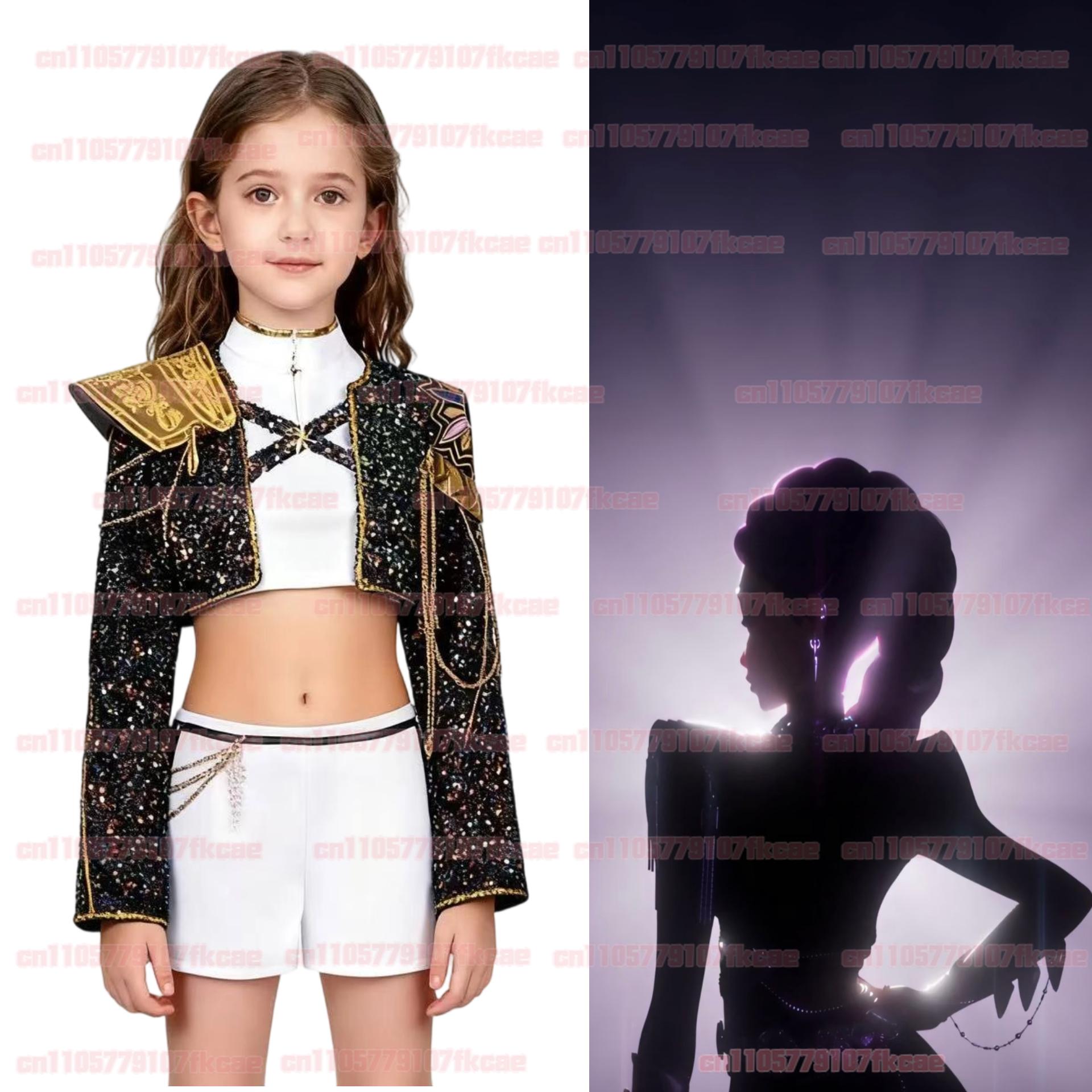

Аниме Идол Дети Девочки Kpop Охотники на Демонов Руми Зои Мира Косплей Полный Костюм Набор Костюм Сценическое Выступление Дети Хэллоуин Вечеринка kids 130cm