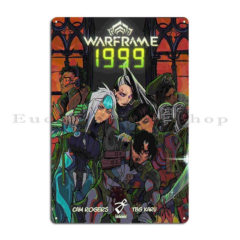 

Warframe 1999 Comic Artwork Metal Sign Plaques Garage Decoration Custom Club Retro Customize Tin Sign Poster 20x30cm（7.8x11.8inch）