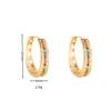 Charm Small Rainbow Round Stone Hoop Earrings For Women Vintage Female  Gold Color Wedding Jewelry