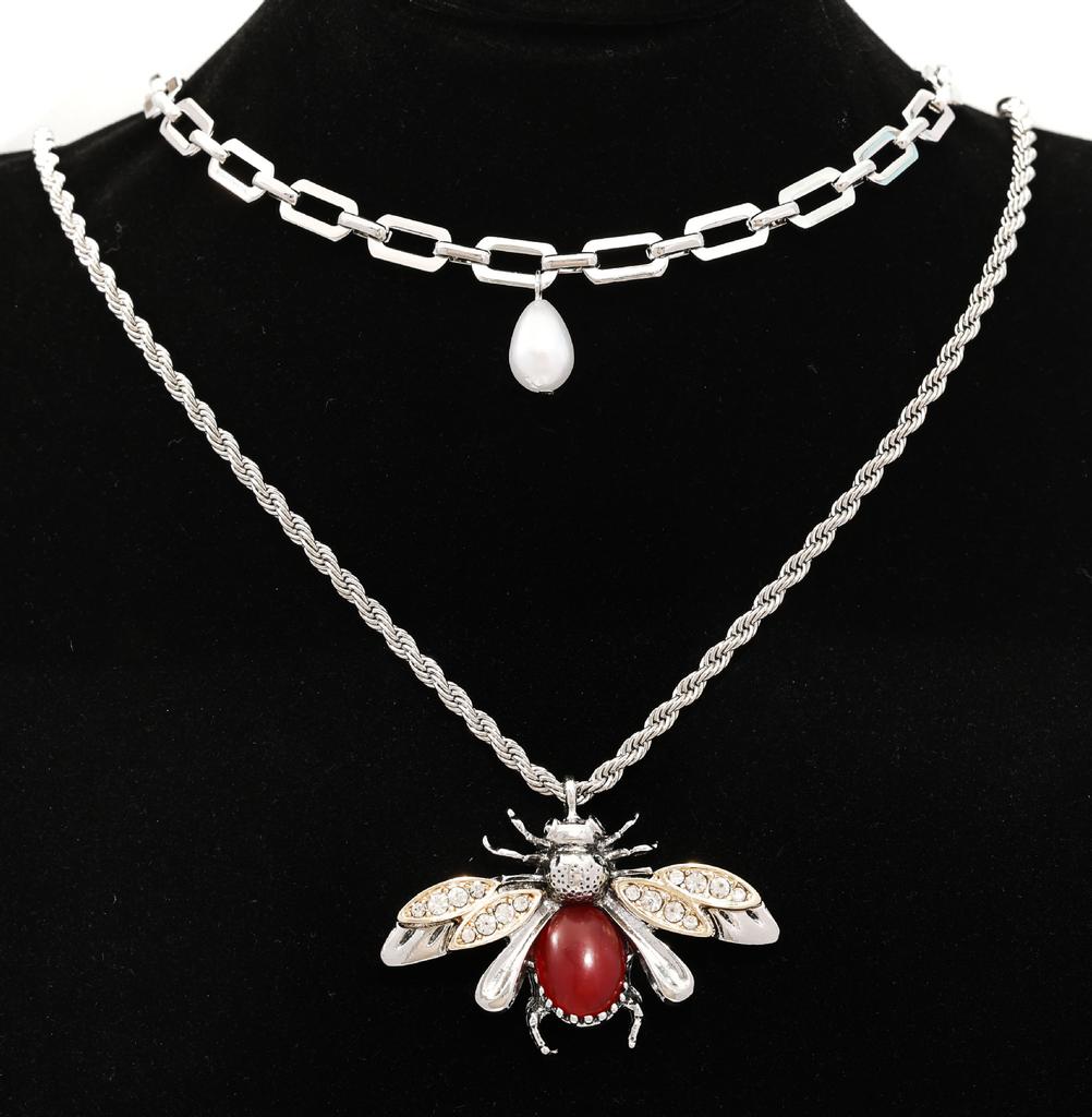 Personalized Retro Insect Water Drop Animal Earrings Necklace Niche High-end Precision Earrings Women