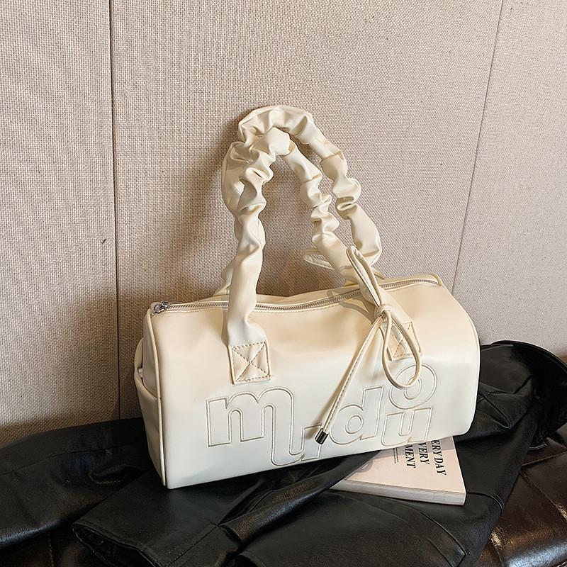 IELGY Korean version of light and foreign pink handbag, fashionable and versatile embroidered pillow bag, single shoulder and underarm women's bag.