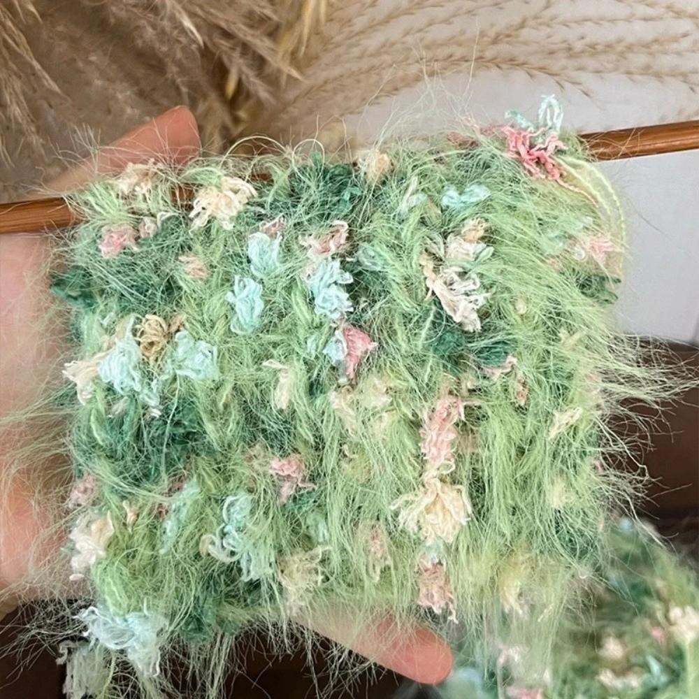 100g Flowers Fancy Yarn Mixed Woven Thread New Blended Yarn  Knitted Scarf Hat Sweater