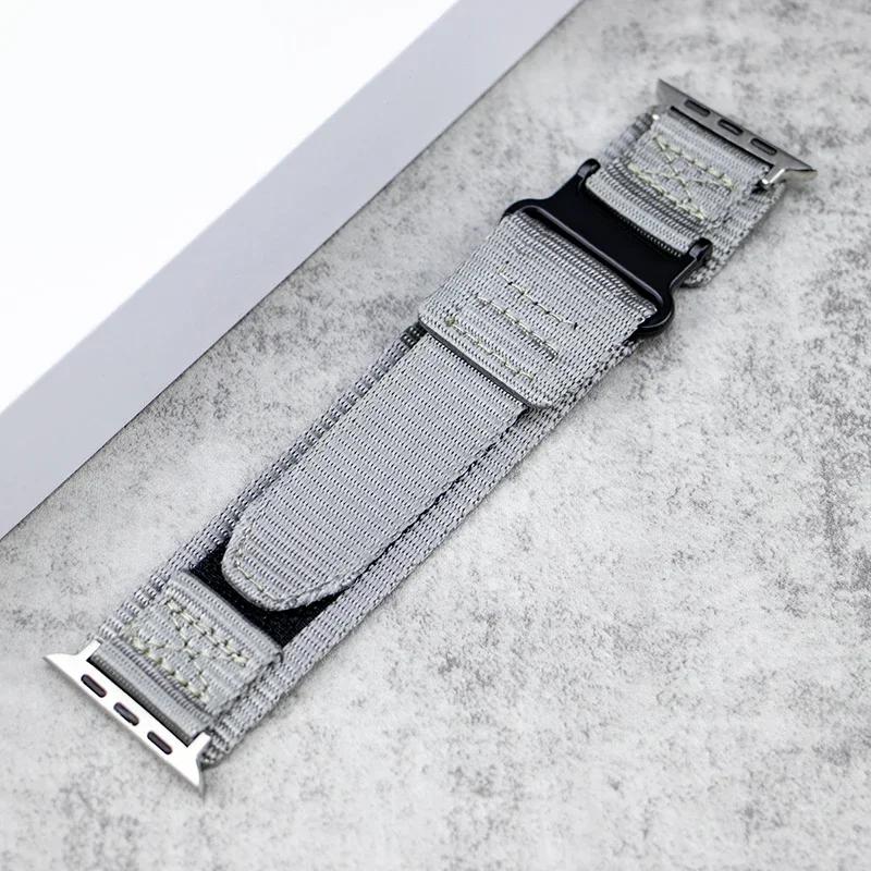 Sports Nylon Loop Strap for Apple Watch Band ULTRA 2 49mm 45mm 44mm for Iwatch Series 9 8 7 6 5 SE 4 3 42mm 38mm 40mm 41mm