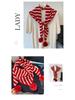 Handmade Red Striped Wool Shawl with Removable Pompon - Cozy & Versatile Christmas Scarf