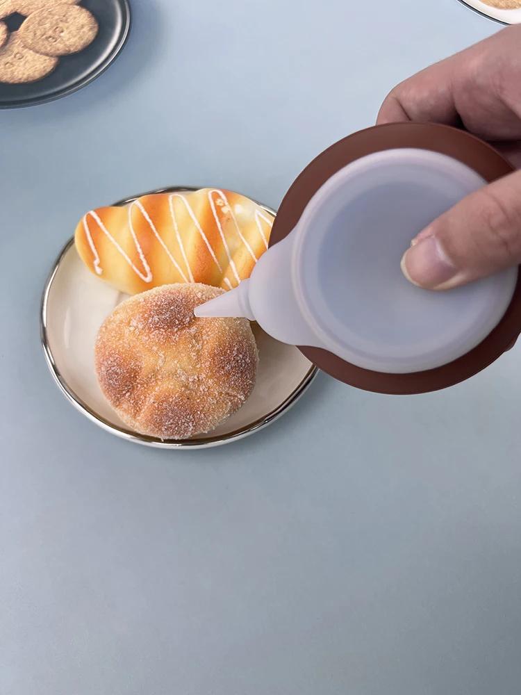6pcs - Food grade silicone flower pot, chocolate jam extruder, baking pastry decoration flower mouth