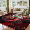 Southampton Football Design Crystal Velvet Rug Soft Decorative Mat for Bedroom Entrance