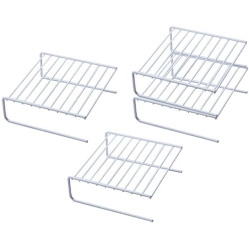 Shimomura Kihan Dish Rack, Set of 4 [Made in Japan], Under-Sink Storage, Dish Shelf, Space-Efficient, Stackable, Dishes, Mugs, Storage, Refrigerator,