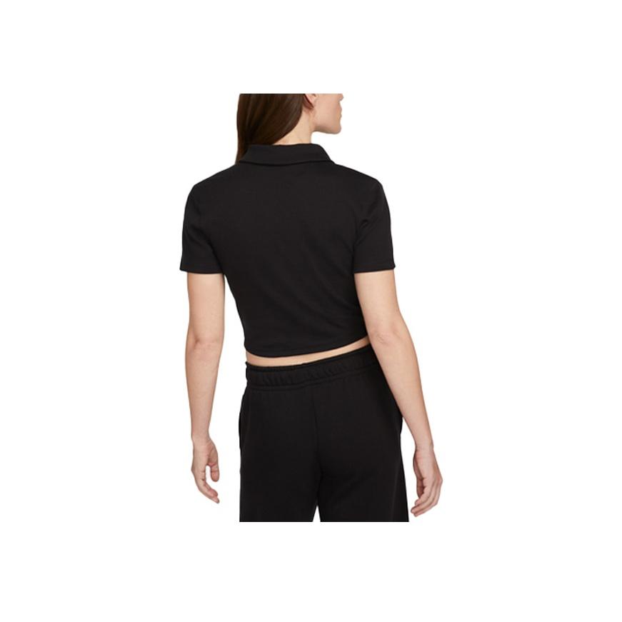 New Nike Sportswear Essentials Series Polo Shirt Women's Black DV7885-010