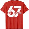 Six Seven 67 Letter Number Print Tshirt Unisex Unisex Retro Minimalist Cotton Short Sleeve Fashion Unisex Daily Streetwear Tops