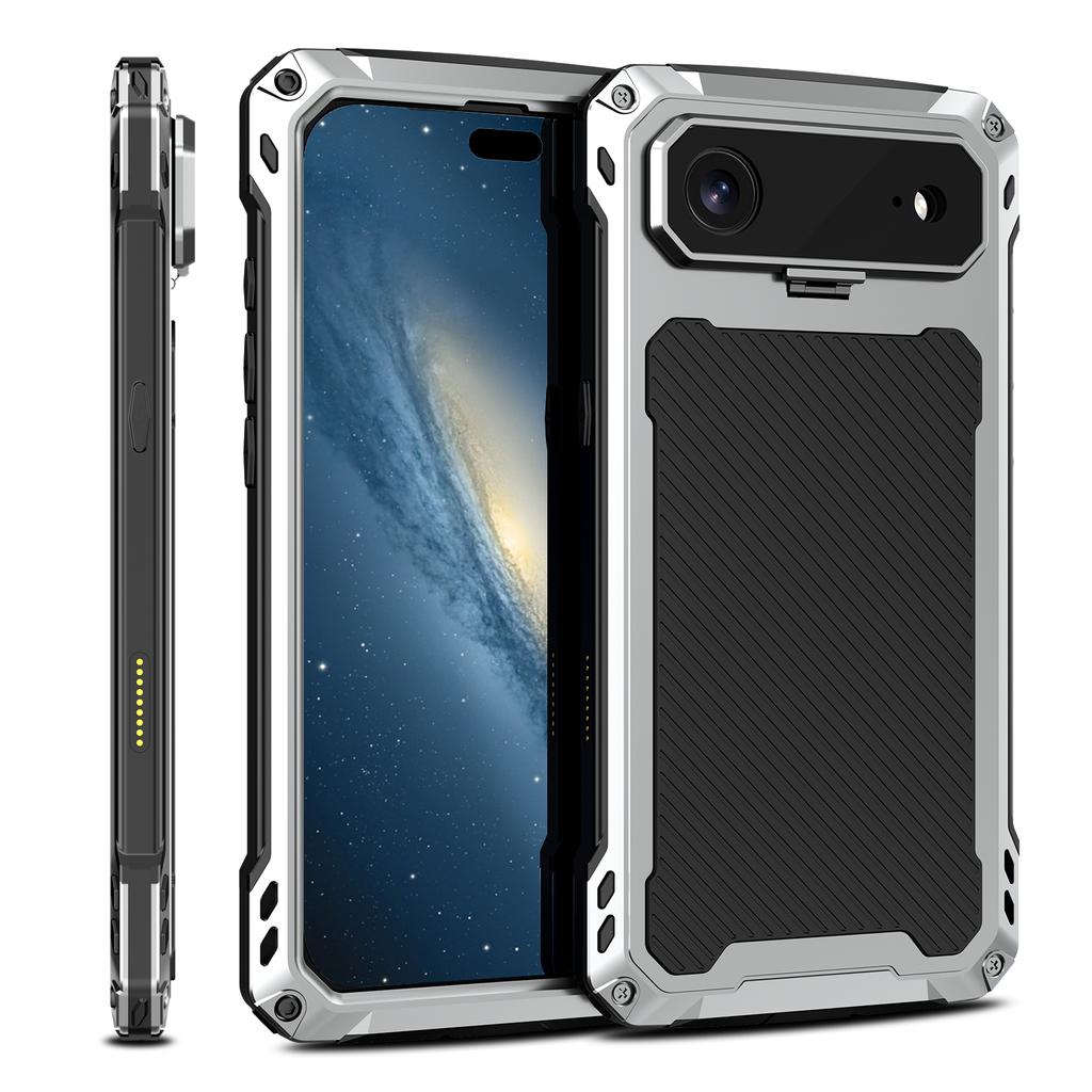Camera Lens Cover Stand Metal Magnetic Case for IPhone 17 16 15 Plus 14 Pro Max Air 16e 17e Heavy Duty Aluminum Shockproof Cover