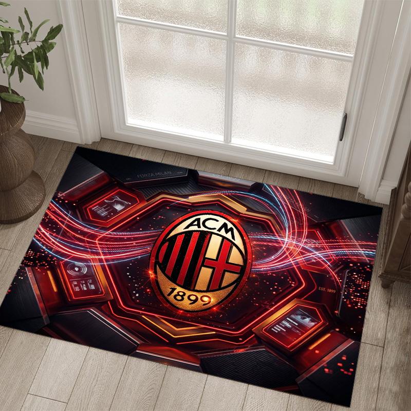 AC Milan Design Crystal Velvet Carpet Cozy Non?Slip Printed Rug For Bedroom Living Room Entrance