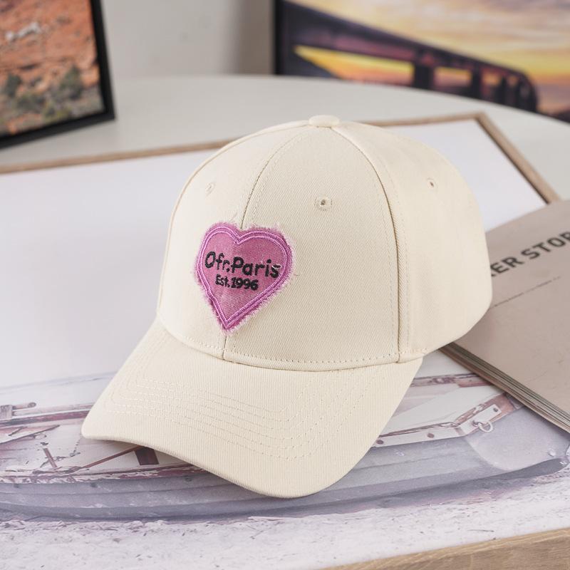 Neuer Hut für Damen, Herbst- und Winter-Hardtop-Baseballkappe, modisch und modisch, Sonnenschutzhut, Liebe