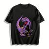 Cool Purple T-Rex Print Casual Breathable Unisex Short Sleeve T-Shirt Pure Cotton T-shirt