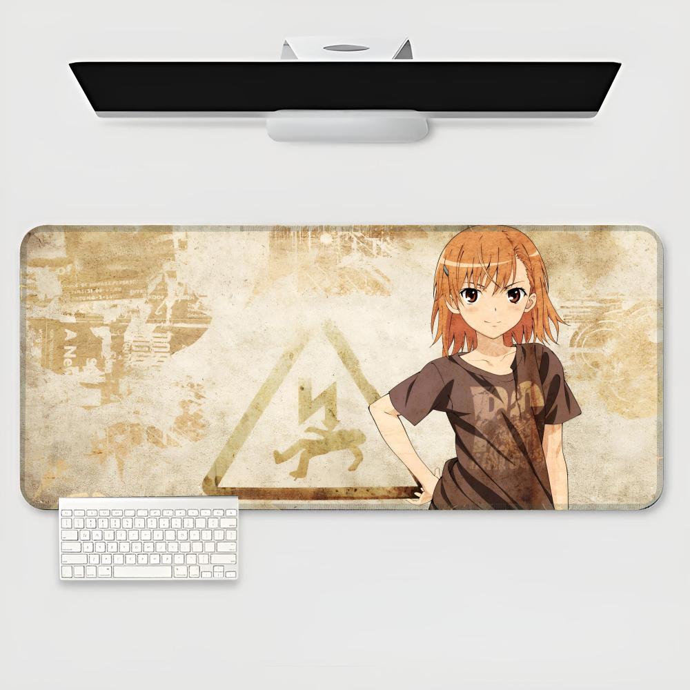 Misaka Mikoto Mouse Pad Large Gamer XXL Keyboard Mat On Mat 900X400MM Carpet Rubber Desk Mat Gaming Mouse pad