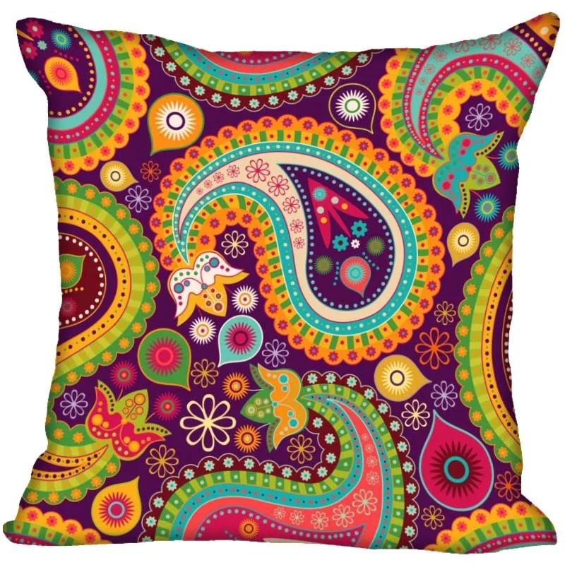 Invisible Zipper Throw Pillowcase Famous Art Floral Home Decor Satin