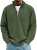 2025 Autumn Men's Casual Corduroy Polo Shirt with Stand-up Collar and Zipper