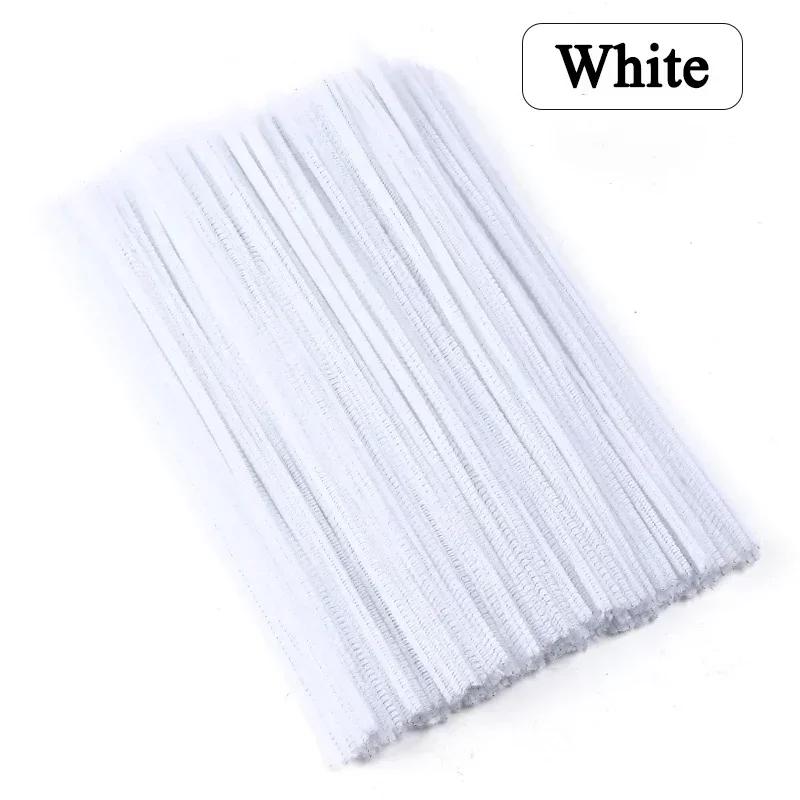 300/10Pcs Colorful Plush Chenille Sticks Pipe Cleaners Bending Plush Wired Sticks Kids DIY Crafts Wedding Decor Chenille Stem