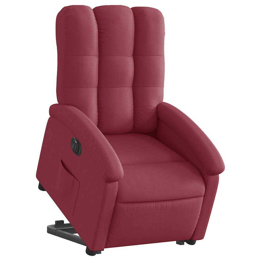 Vidaxl Lift Recliner Massage Chair, Electric, Reclining, Burgundy