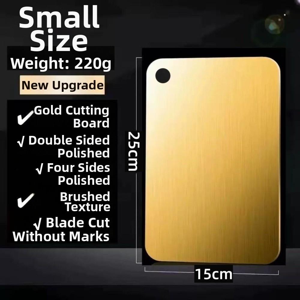Thickened Cutting Board Anti-mold Vegetable Cutting Board Multifunctional Chopping Board Household 25x15cm Gold Round